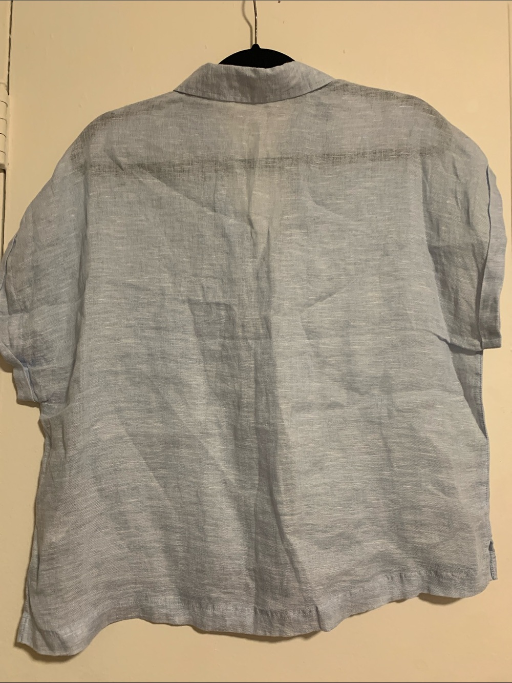 C&C California Pale Blue Linen Short-Sleeve Button-Down - Picture 2 of 4